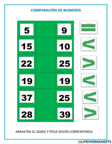 Comparación de numeros