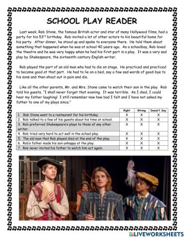 School Play KET Reader