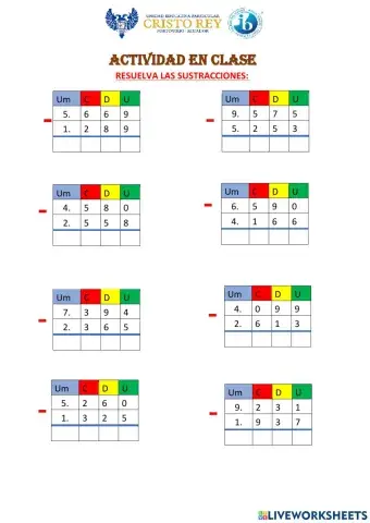Las sustracciones - restas