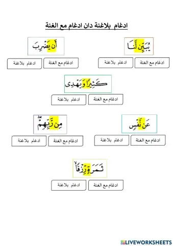 Idgham maal ghunnah dan idgham bila ghunnah