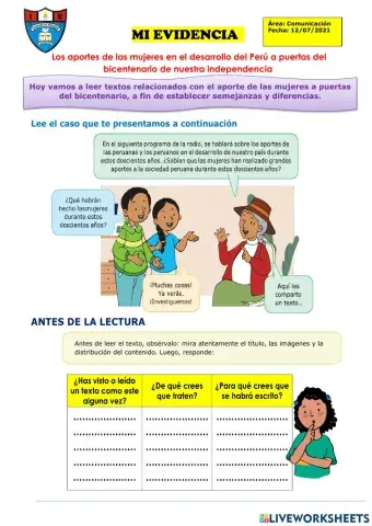 Los aportes de las mujeres en el desarrollo del Perú a puertas del bicentenario de nuestra independencia