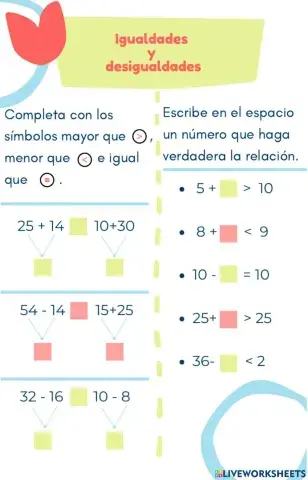 Igualdades y desigualdades