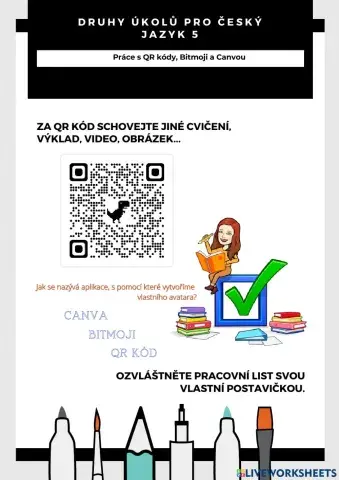 Druhy úkolů pro český jazyk 5