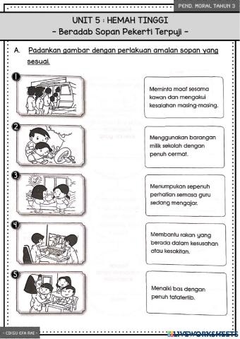Moral Tahun 3 - Hemah Tinggi