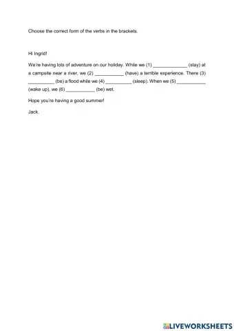 Past simple and Past continous