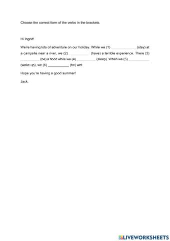 Past simple and Past continous