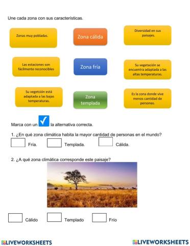 Paisajes y Zonas climáticas 3°
