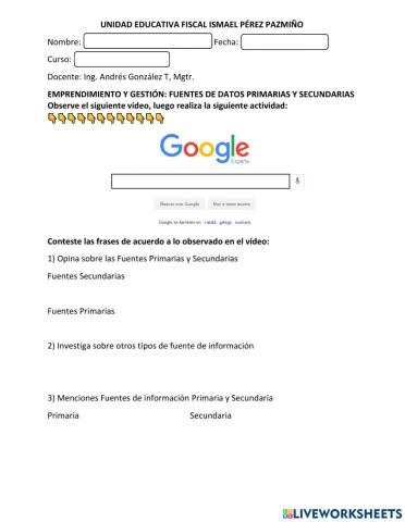 Fuentes de información