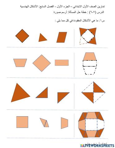 خطة حل المسألة: أرسم صورة