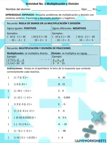 Multiplicación y División