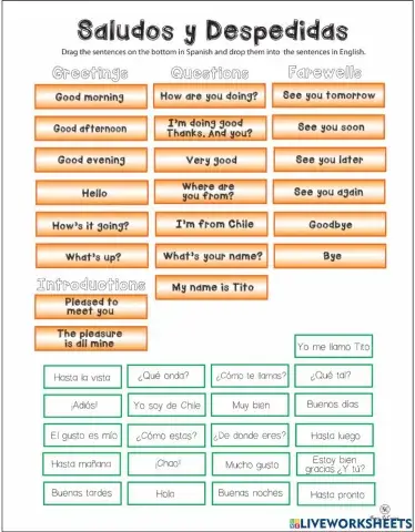 Saludos y despedidas