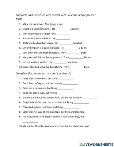 Simple Present Tense