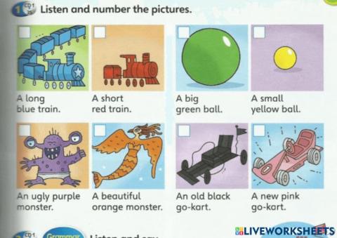 Lets Play! Listen and number.