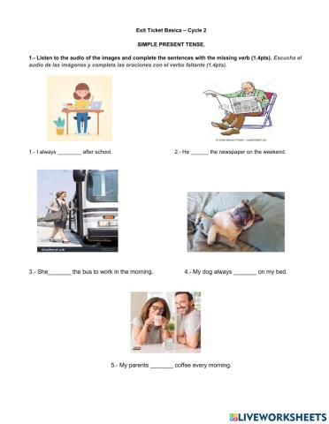 Exit ticket Basica - Cycle 2