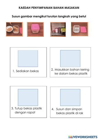 Kaedah penyimpanan bahan kering