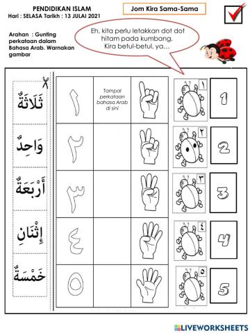 Mari mengenal nombor dalam bahasa arab