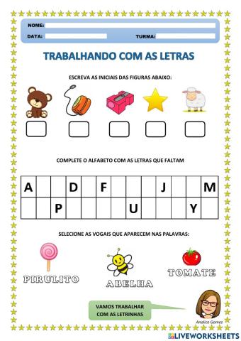 Trabalhando Com as Letras