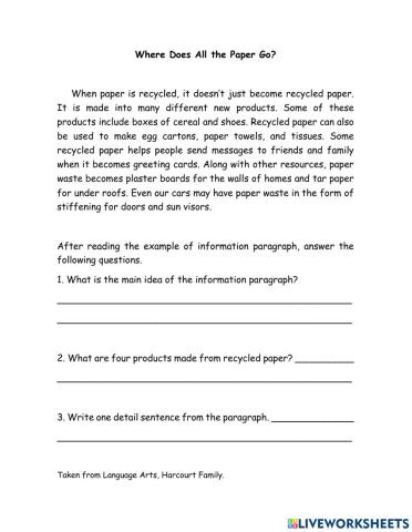 Information Paragraph