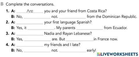 Verb to beinnegative