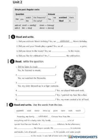 July 13th: Quesitons with Regular verbs