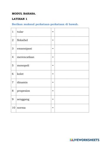 Modul bahasa 1