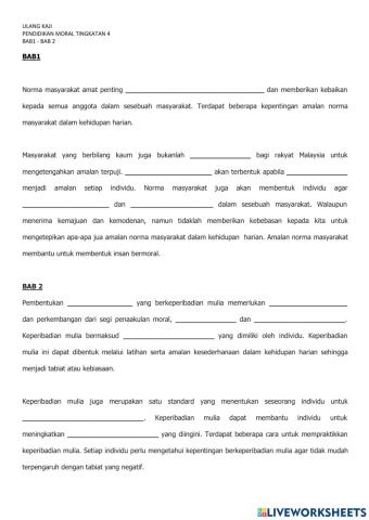 Ulang kaji bab 1 - bab 2