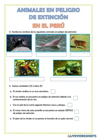 Animales en peligro de extinción en el Perú