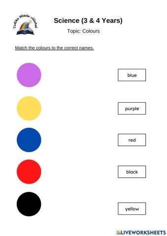 3 & 4 Years: Science (Colours)