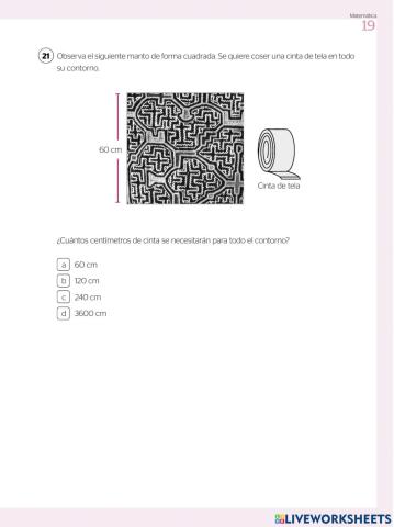 Prueba de diagnostico Matematica párte 3
