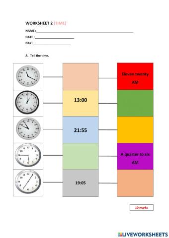 Worksheet (time)