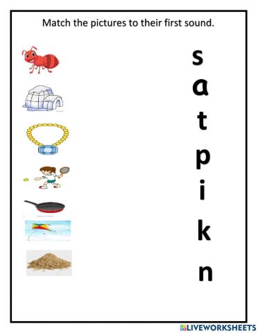 Revising the sounds: s, a, t, i, p, n, k