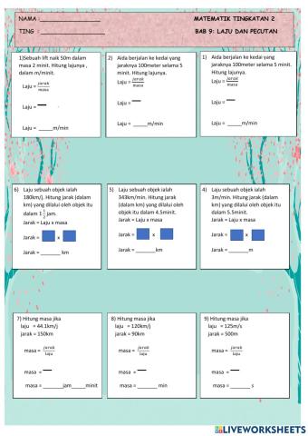 Bab 9: laju dan pecutan