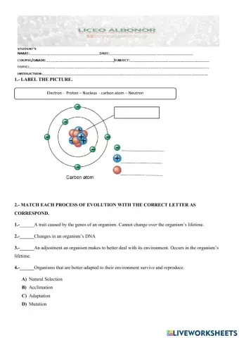 Atom and Evolution by Natural Selection
