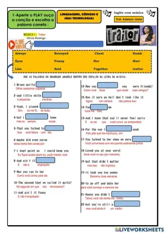 Songs: Traitor and Leave the door open