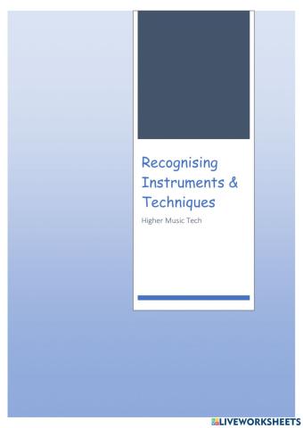 Higher Tech Instruments Recognition 1