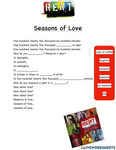 Seasons of love sing along