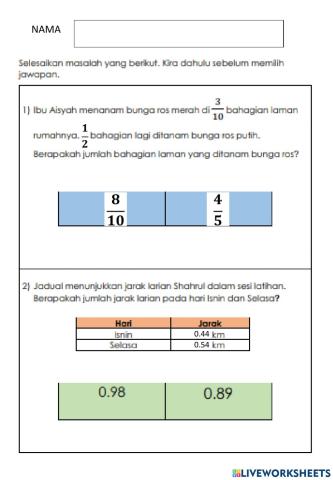 Penyelesaian masalah tahun 3