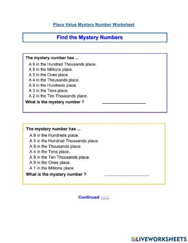 Find the Mystery Number