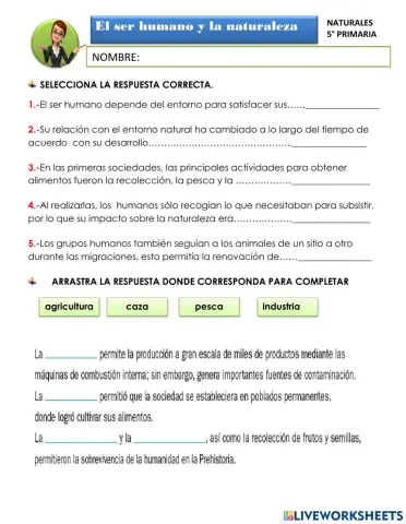 El ser humano y la naturaleza