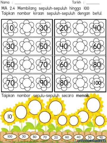 Nombor sepuluh sepuluh menaik