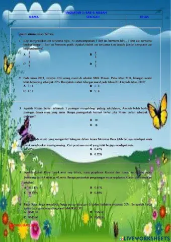Nisbah, kadar dan kadaran