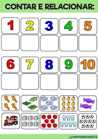 Contar e relacionar até 10.
