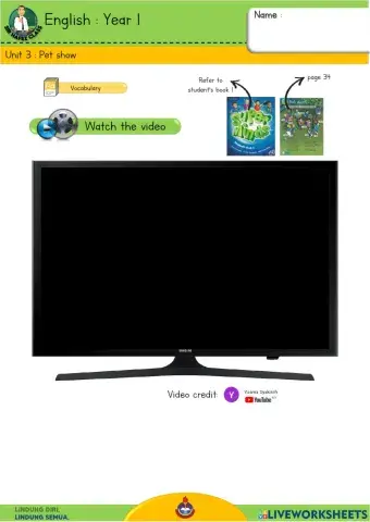 English Y1 - Pet show 2