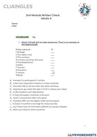 2nd Written Bimonthly Check