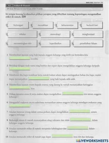 Unit 13 Patuhi Etiket Keluarga Harmoni