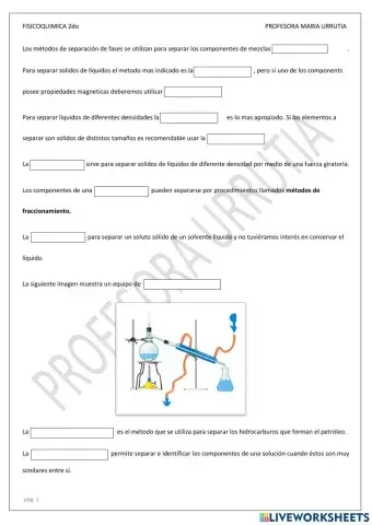 Métodos de separación sistemas homogéneos y heterogéneos