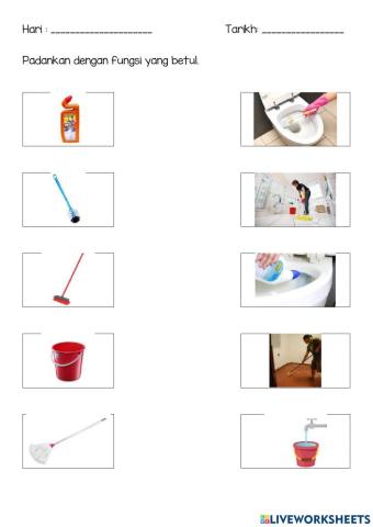 Fungsi Alatan Kebersihan Tandas dan Bilik Mandi