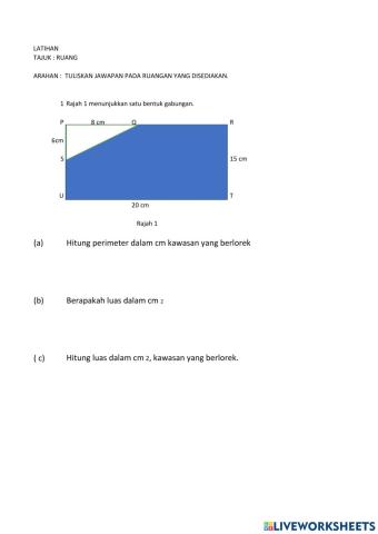 Latihan matematik tahun 6 - perimeter dan luas