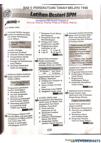 Bab 5: PERSEKUTUAN TANAH MELAYU 1948