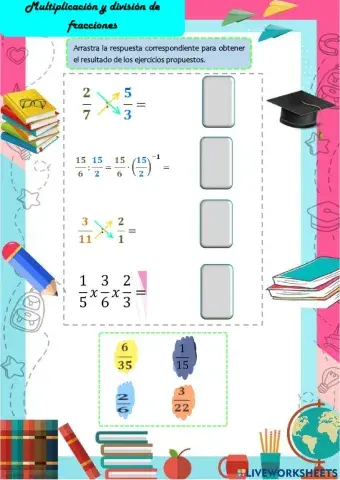 Multiplicación y división de fracciones